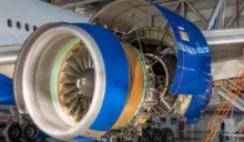 Photograph of airplane engine